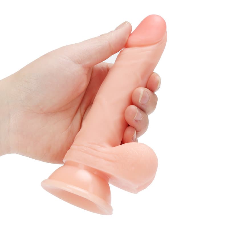 16.5 Cm. Hale Ultra Gerçekçi Doku Vantuzlu Testisli Dildo
