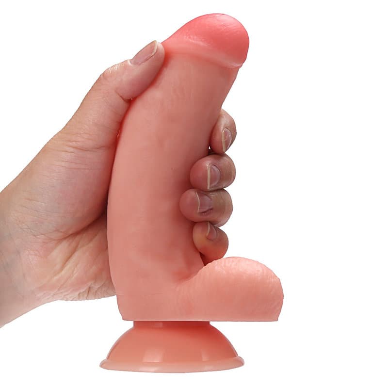 17.5 Cm. Danny’s Ultra Gerçekçi Doku Vantuzlu Testisli Dildo