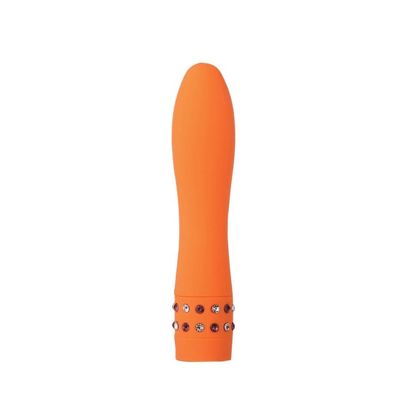 Diamond Princess Mücevher Taşlı 4” Vibratör (Turuncu)