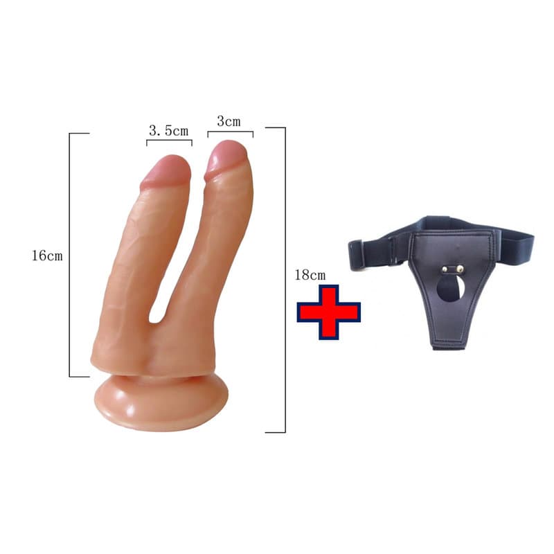 Lance’s Cock – 18 Cm. – Ultra Realistik – Anal & Vajinal Çift Zevk – Belden Bağlamalı Kemerli Çatal Vibratör