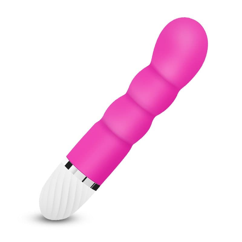 Renkli G-Spot Silikon Vibratör (Kırmızı)