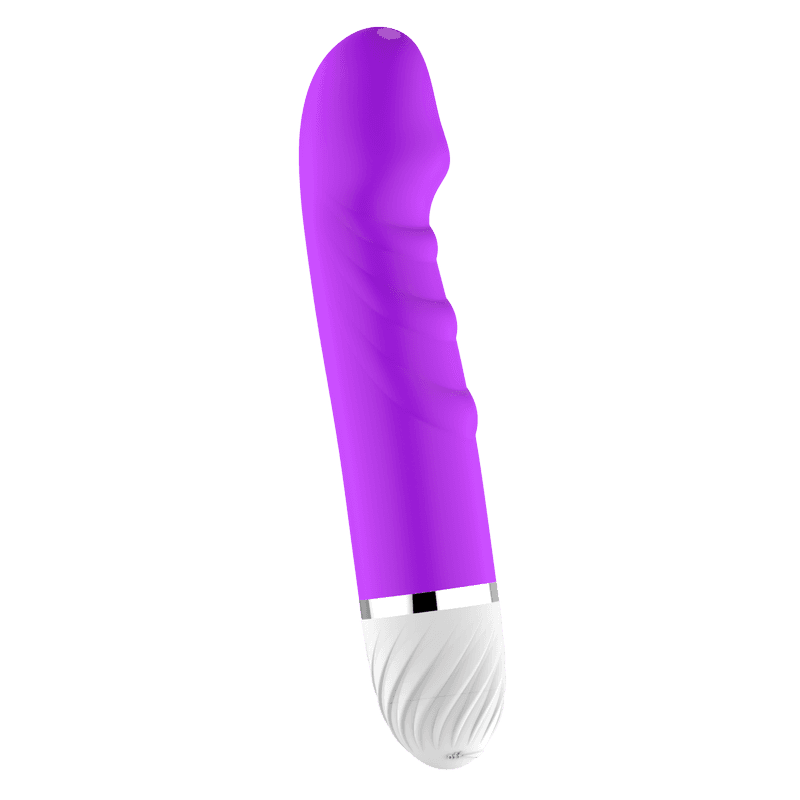 Renkli G-Spot Ultra Lüx Dokulu Silikon Vibratör (Mor)