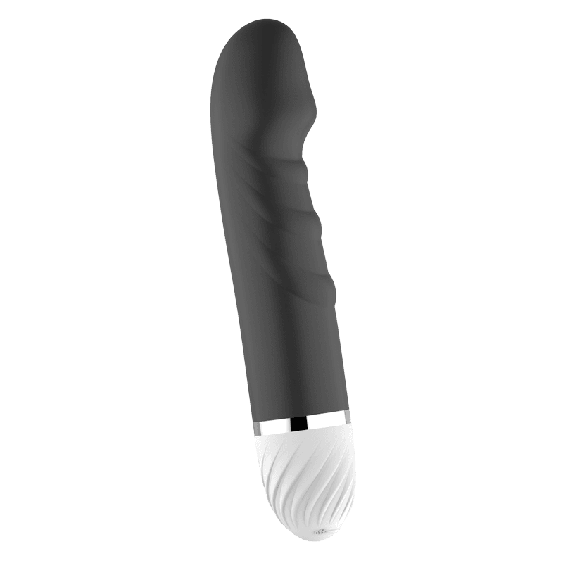 Renkli G-Spot Ultra Lüx Dokulu Silikon Vibratör (Siyah)