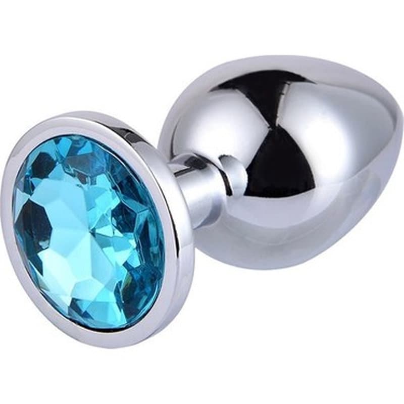 Renkli Taşlı Metal Anal Plug – Büyük Boy