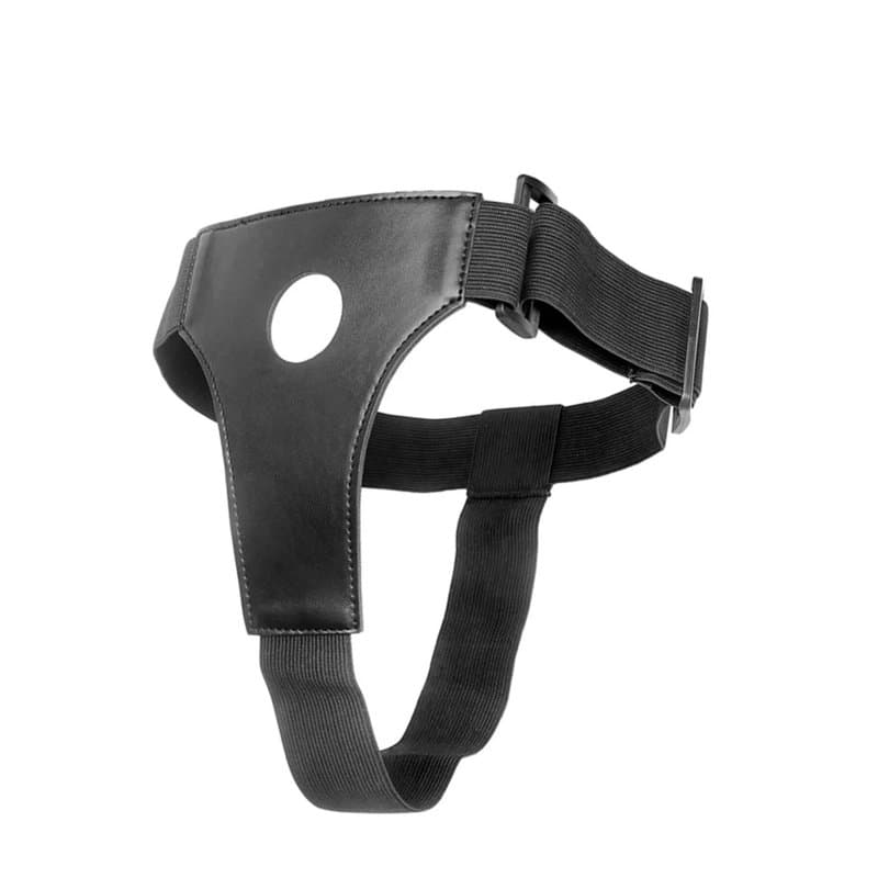 Siyah Deri Strap-On Belden Bağlama Kemeri